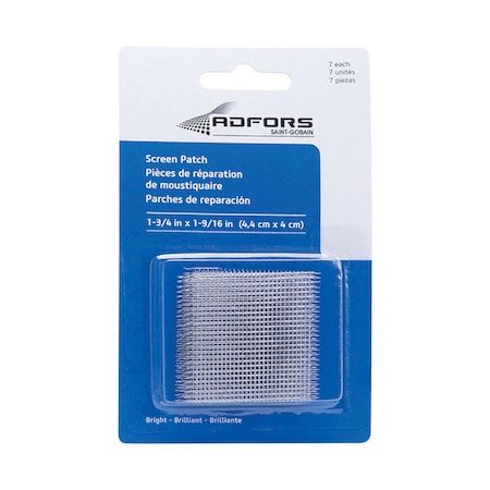 Adfors Saint-Gobain ADFORS 1-3/4 in. W X 1-9/16 in. L Silver Aluminum Screen Patch, PK7 FCS11192-M